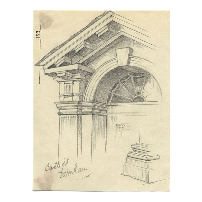 Kenneth E. Wootton, Architettura su Castle Street, Farnham–disegno a grafite del 1945