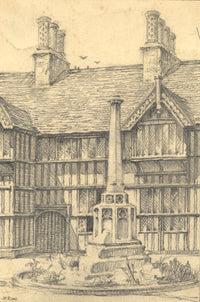Kenneth E. Wootton, Bond’s Hospital, Coventry – c.1930s graphite drawing