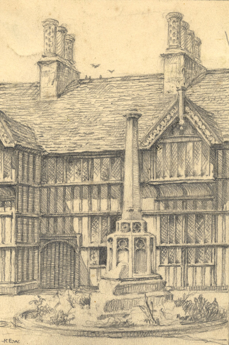 Kenneth E. Wootton, Bond’s Hospital, Coventry – c.1930s graphite drawing