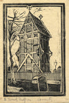 Kenneth E. Wootton, The Old Belfry, Priory Row, Coventry – c.1930s linocut print