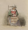 Seated Lady, From Sketch taken in Caen, Normandy – 1844 watercolour painting