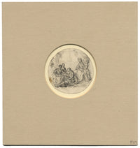 Circle of Jean-Honoré Fragonard, Gathering with Young Lovers – C18th watercolour