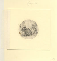 Circle of Jean-Honoré Fragonard, Gathering with Young Lovers – C18th watercolour