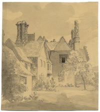 John Monro, Chenies Manor House, Buckinghamshire – c.1830s wash drawing