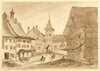 Alexander Monro, Bülach, Switzerland – c.1830s brown ink & wash drawing