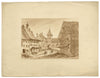 Alexander Monro, Bülach, Switzerland – c.1830s brown ink & wash drawing