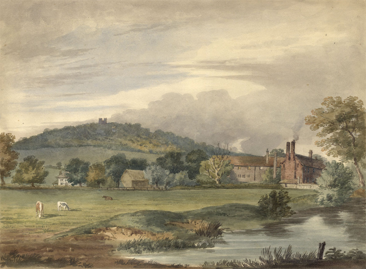Alexander Monro, River Landscape with Mill, Probably Surrey –c.1830s watercolour
