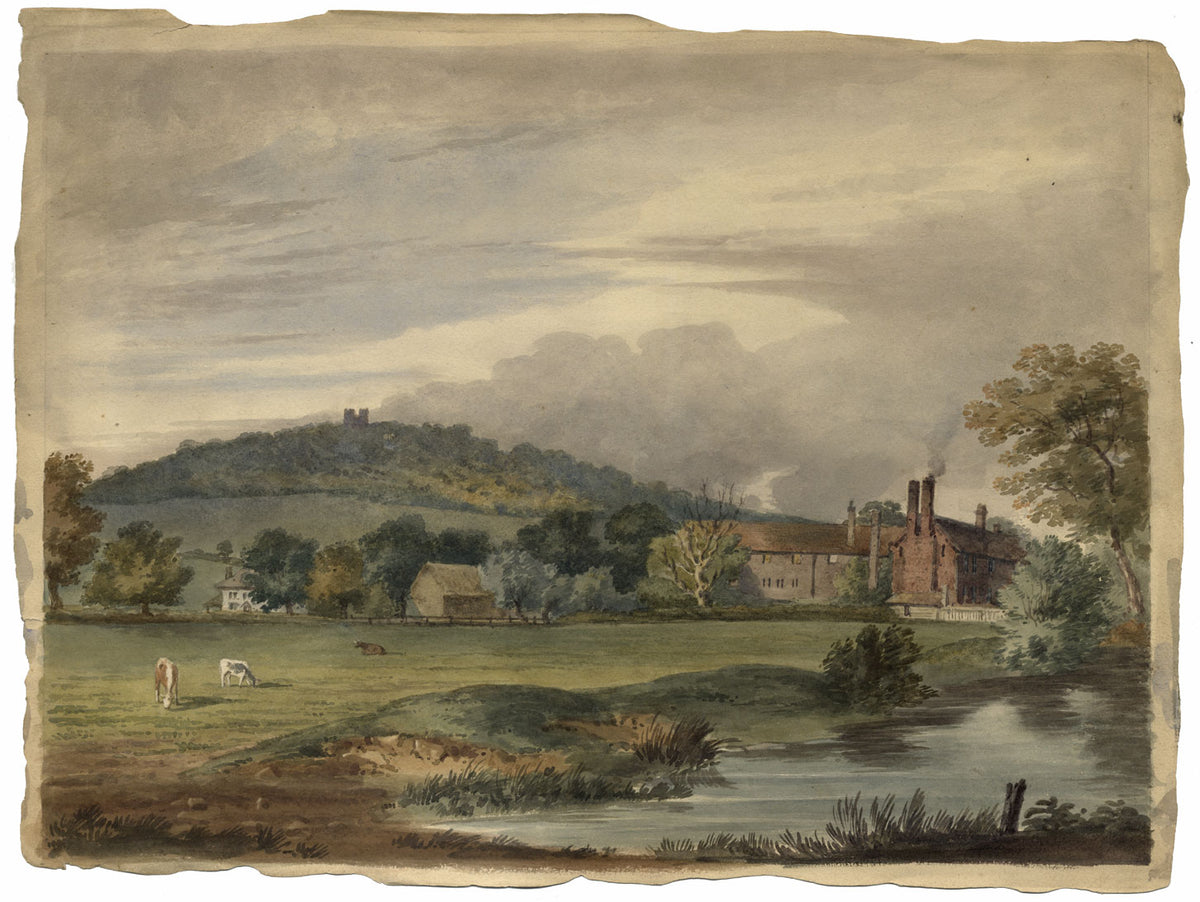 Alexander Monro, River Landscape with Mill, Probably Surrey –c.1830s watercolour