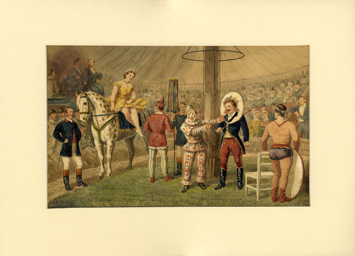 Edward Benjamin Herberte, Victorian Circus 'In the Ring' – 1885 watercolour