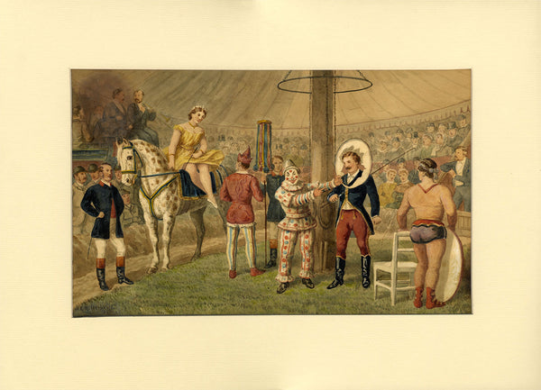 Edward Benjamin Herberte, Victorian Circus 'In the Ring' – 1885 watercolour