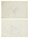 John Murray Thomson RSA, Horse Carrying a Dead Stag – 2 x mid-C20th drawings