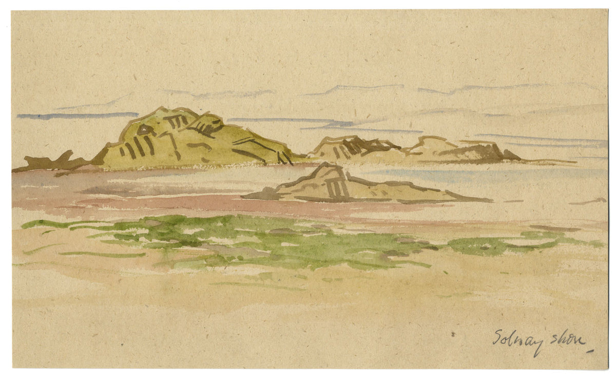 John Murray Thomson RSA, Shore, Solway Firth, Scotland – mid-C20th watercolour