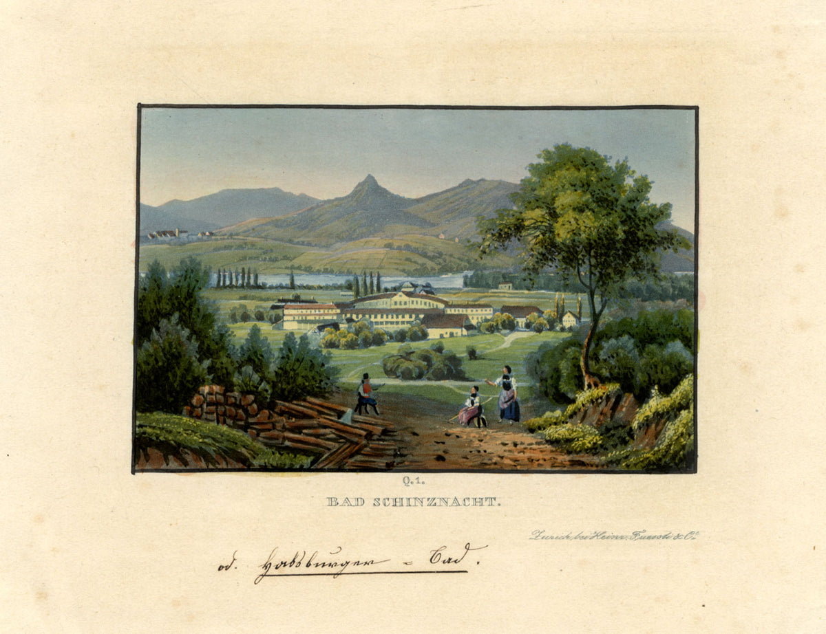 Bad Schinznacht, Aargau, Switzerland – mid-19th-century aquatint print