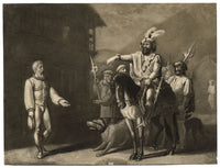 William Tell Replying to Gessler – Original mid-19th-century mezzotint print