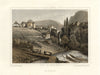 Jean Jacottet, Pont de Montreux, Lake Geneva, Switzerland – c.1830 lithograph