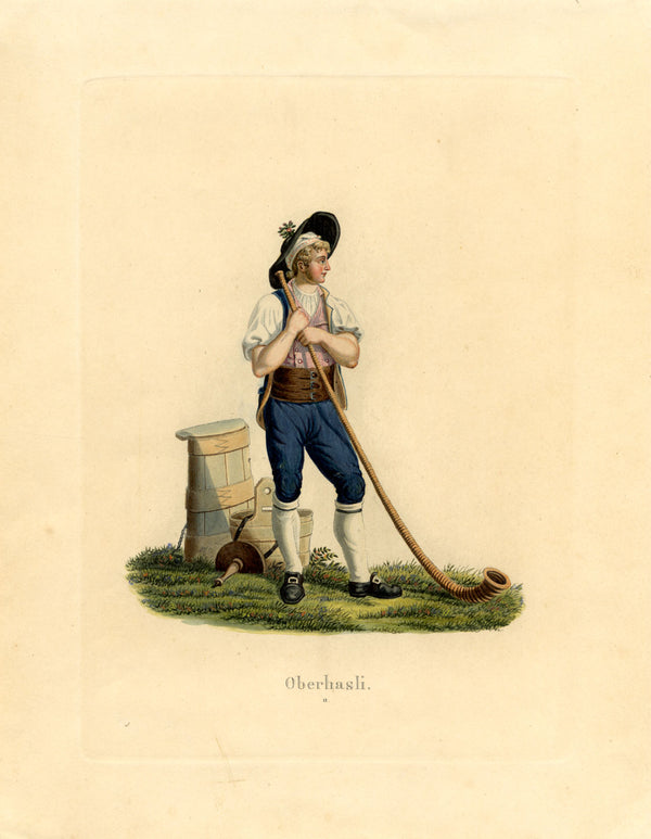 Gabriel Lory fils, Oberhasli, Bern, Switzerland – c.1820s aquatint print