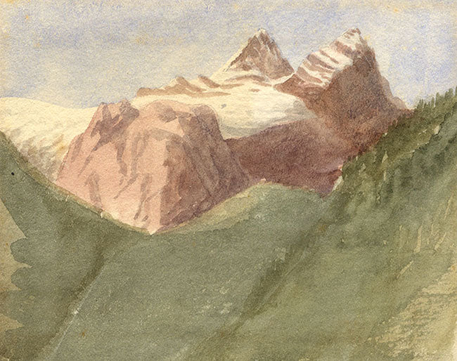 H.B.B. McCalmont, Uri-Rotstock from Tellsplatte, Switzerland – C19th watercolour