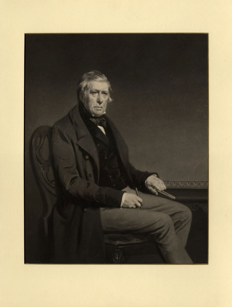 Samuel Bellin after Sir John Watson-Gordon, Portrait of David Cox–1855 mezzotint