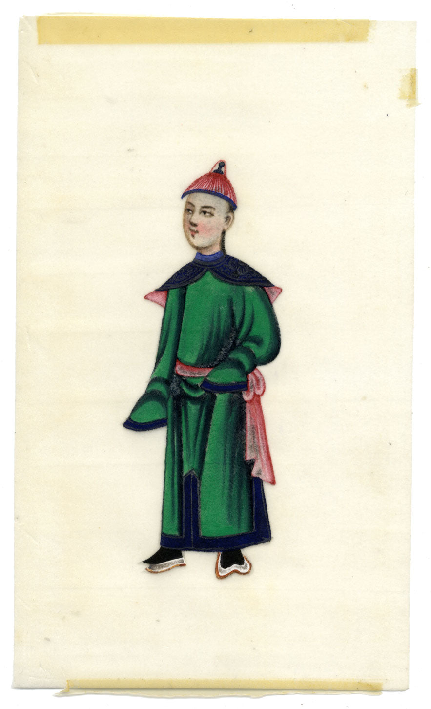 Antica pittura cinese del XIX secolo – Guardia del corpo imperiale della dinastia Qing