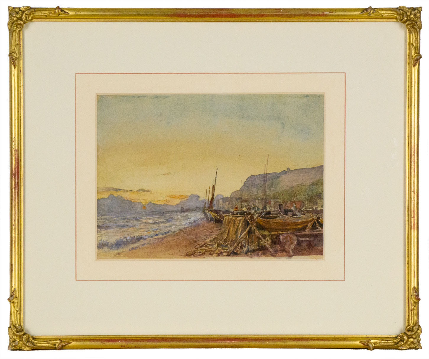Henry Robertson ARE, Hastings Beach – late 19th-century watercolour painting