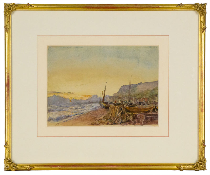 Henry Robertson ARE, Hastings Beach – late 19th-century watercolour painting