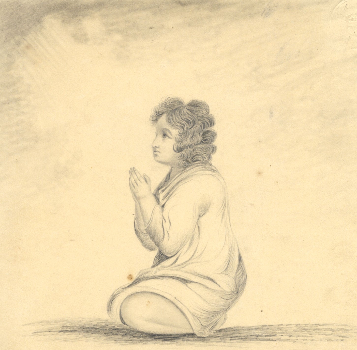 The Infant Samuel after Sir Joshua Reynolds –early 19th-century graphite drawing