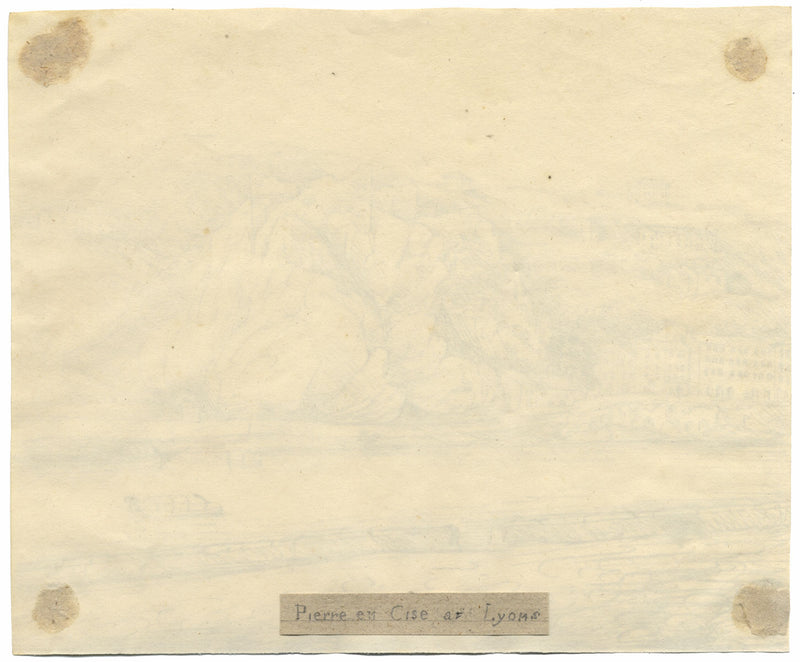 Castle of Pierre en Cise, River Saône, Lyon – early 19th-century ink drawing
