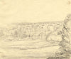 Pont du Gard, France – Original early 19th-century pen & ink drawing