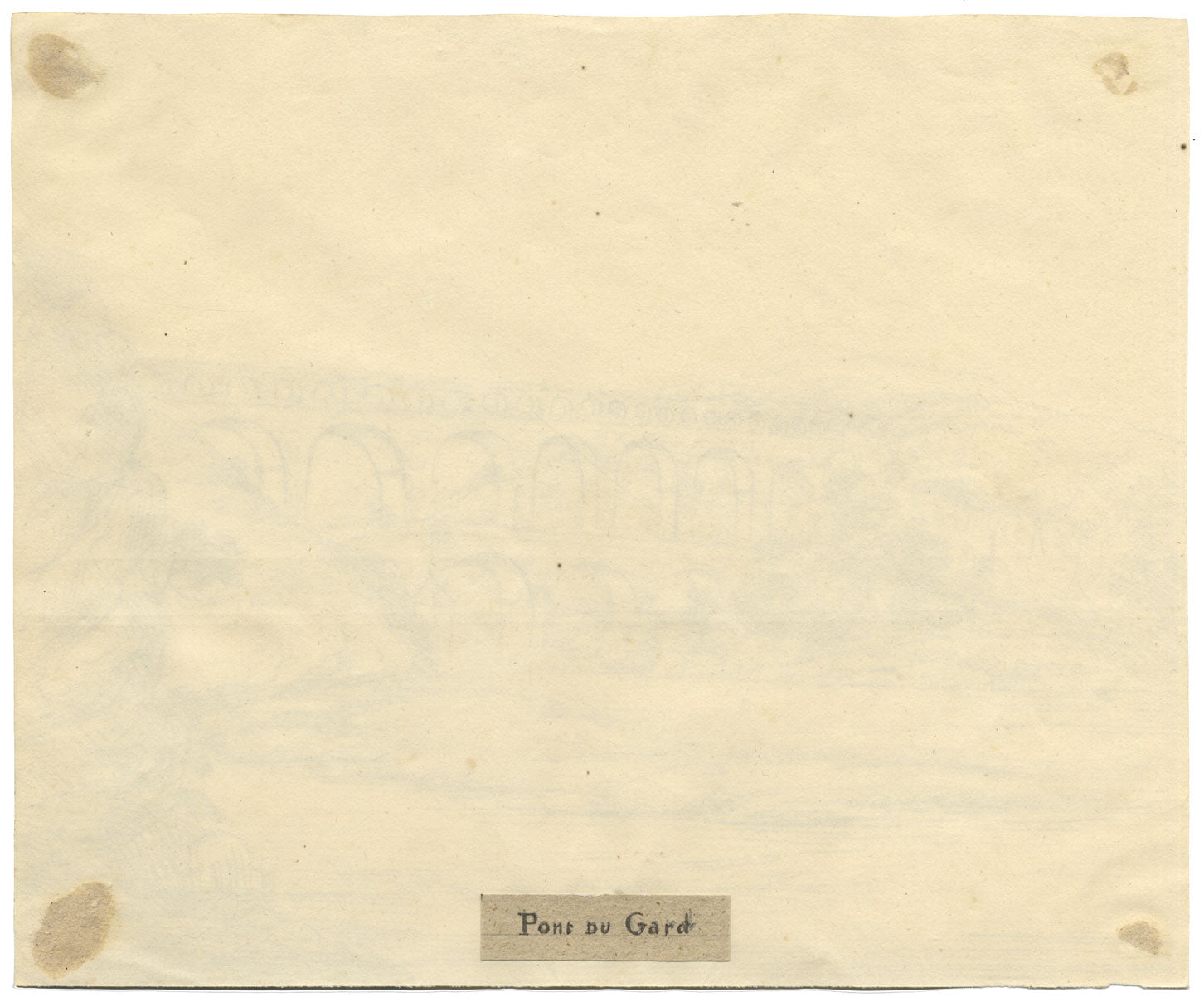 Pont du Gard, France – Original early 19th-century pen & ink drawing