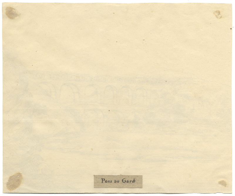 Pont du Gard, France – Original early 19th-century pen & ink drawing