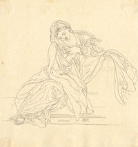 John White Abbott, Madonna after Francesco Solimena – c.1805 pen & ink drawing