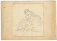 John White Abbott, Madonna after Francesco Solimena – c.1805 pen & ink drawing