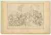 John White Abbott, Moses Striking the Rock after Poussin – c.1805 ink drawing