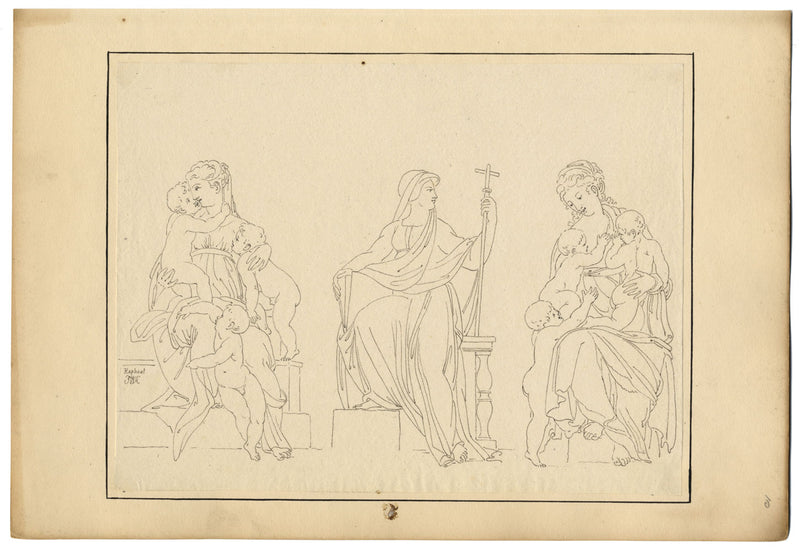 John White Abbott, Madonna with the Infant Christ after Raphael – c.1805 drawing