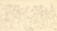 John White Abbott, Sack of Grain, after Raphael – c.1805 pen & ink drawing