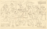 John White Abbott, Achilles at Skyros after Raphael – c.1805 pen & ink drawing