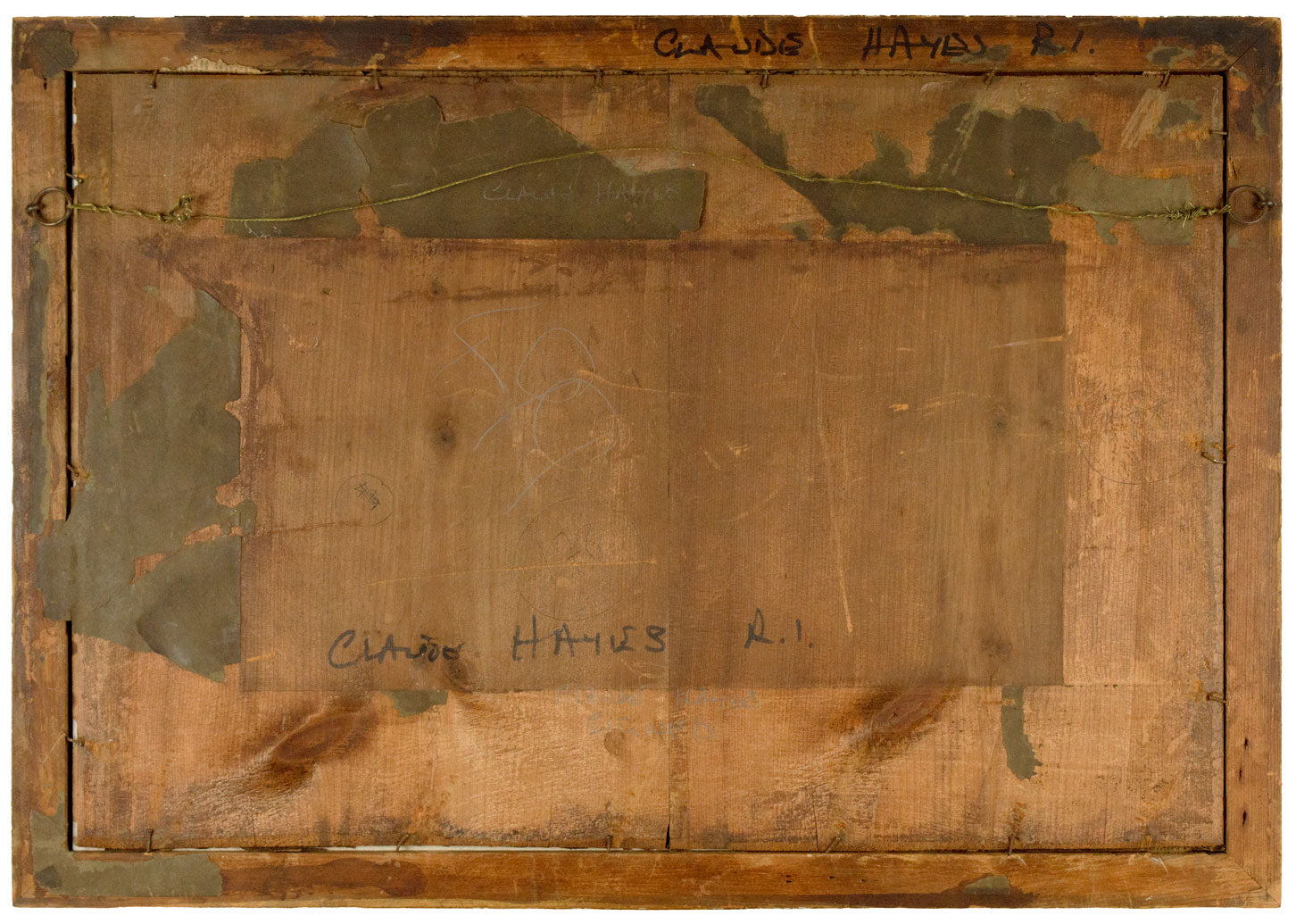 Claude Hayes RI ROI, Paesaggio di palude con figura – acquerello di fine XIX secolo