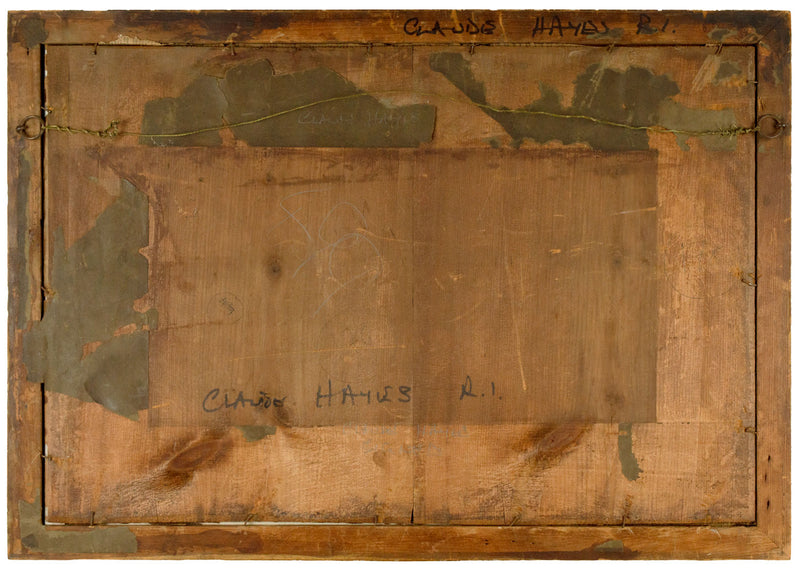 Claude Hayes RI ROI, Paesaggio di palude con figura – acquerello di fine XIX secolo