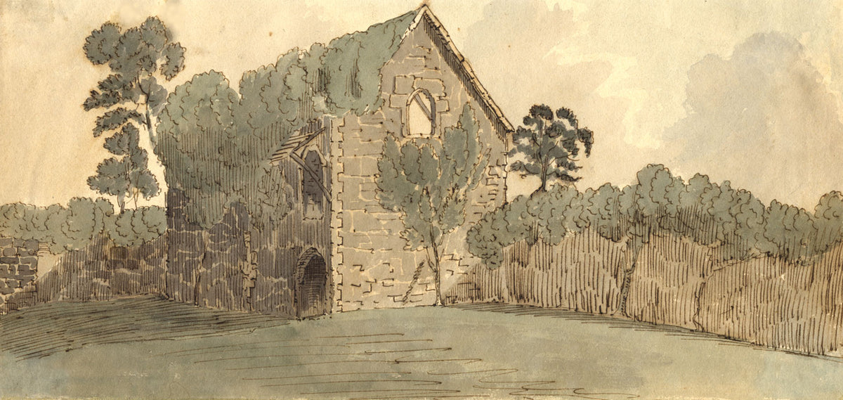 Circle of John White Abbott, Godstow Abbey, Oxfordshire–c1827 ink & wash drawing
