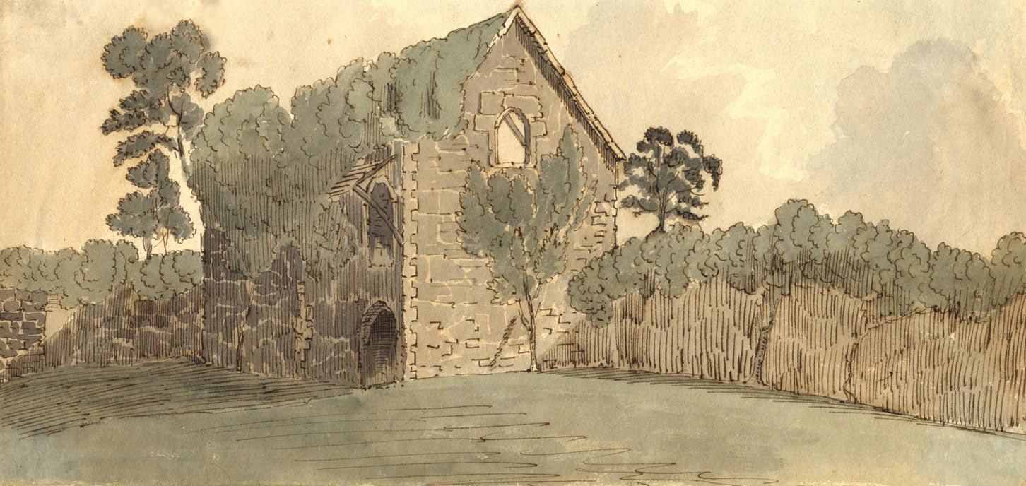 Circle of John White Abbott, Godstow Abbey, Oxfordshire–c1827 ink & wash drawing