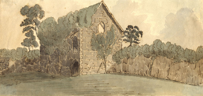 Circle of John White Abbott, Godstow Abbey, Oxfordshire–c1827 ink & wash drawing