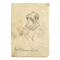 Ritratto della signorina Catherine Schoales – Disegno originale a penna e inchiostro del 1830 circa