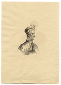 Portrait of Amerigo Vespucci, Italian Explorer – c.1830 watercolour painting