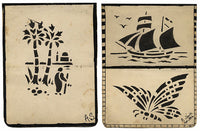 A. Smith, Pair of Monochrome Designs: Egypt, Boat & Butterfly –1926 ink drawings