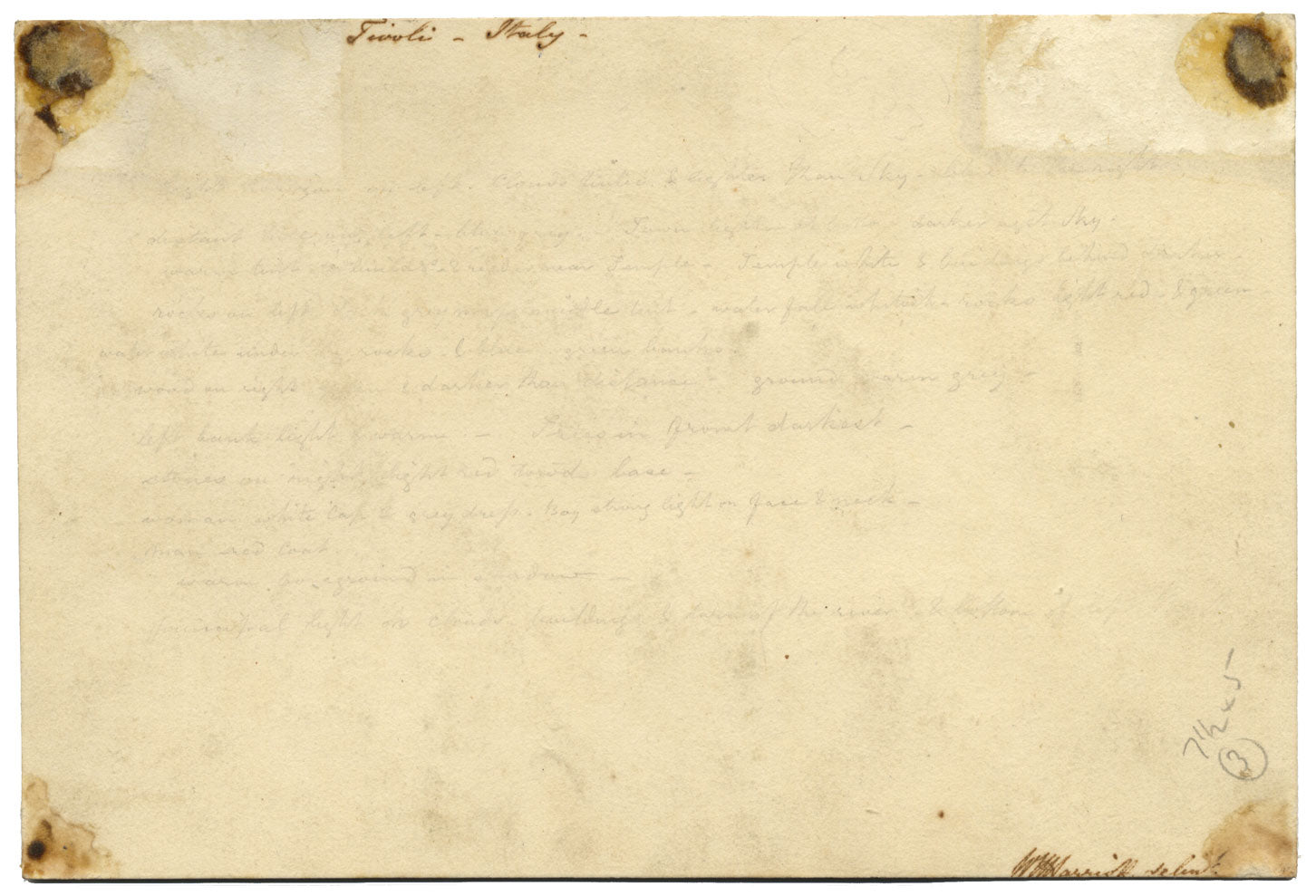 William Henry Harriott, View of Tivoli, Italy – early 19th-century watercolour