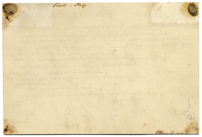 William Henry Harriott, View of Tivoli, Italy – early 19th-century watercolour