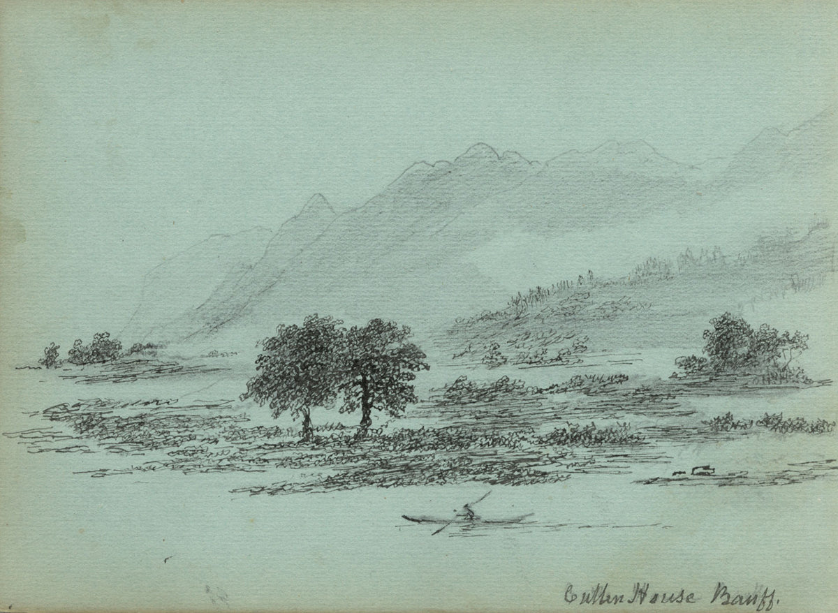 Alexander Hunter, Rowing Boat off Cullen, Banffshire, Scotland – 1870s drawing