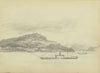 Alexander Hunter, Dunoon, Looking across Firth of Clyde – 1871 graphite drawing