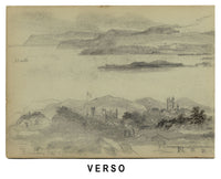 Alexander Hunter, Dunoon, Looking across Firth of Clyde – 1871 graphite drawing