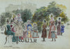 Alexander Hunter, Mothers & Children in Edinburgh, Exhibition – 1888 watercolour